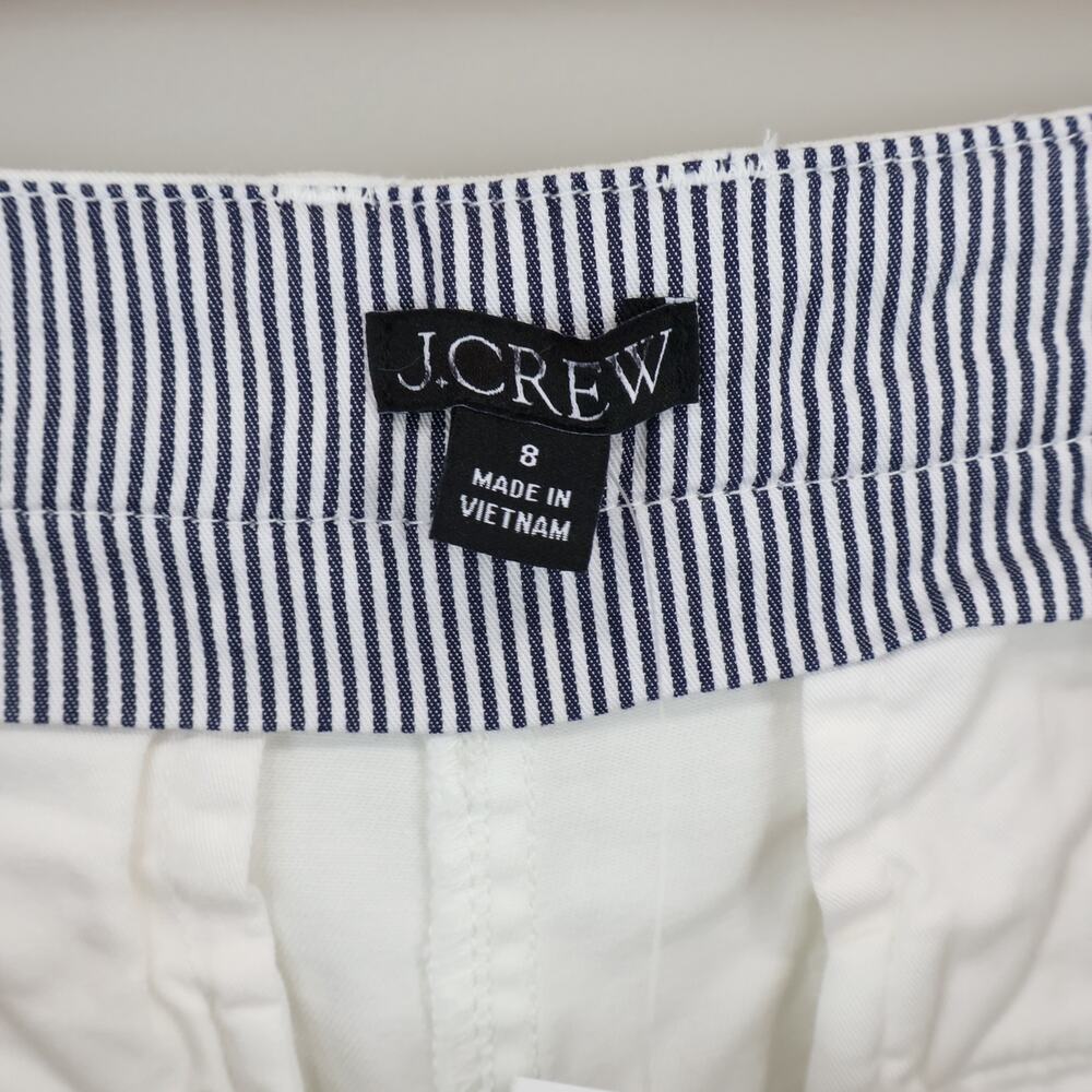 NWT J.Crew Women's 4" Heritage Classic Chino Short White Size 8 - Picture 7 of 9